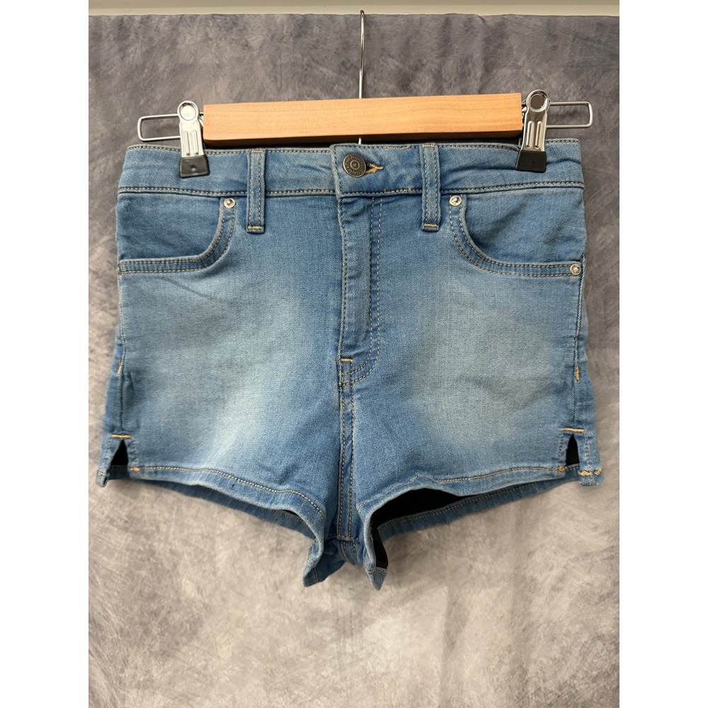 Free People We The Free High Rise Denim Shorts Light Wash Blue Size 25